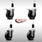 Service Caster 4'' SS Phenolic Swivel 1-3/8'' Expand Stem Caster Set 2 Total Lock Brakes, 4PK SCC-SSEXTTL20S414-PHS-2-S-2-138 - alternate 5